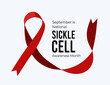 Septmber is national sickle cell awareness month. Vector illustration