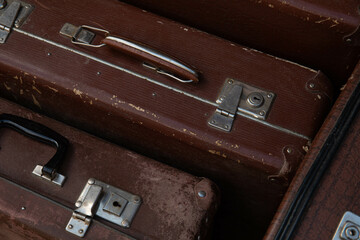 Still life photo of old and rusty vintage items at a junk shop in Old Quarter Hanoi, Vietnam