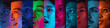 © master1305 - Cropped portraits of group of people on multicolored background in neon light. Collage made of 6 models