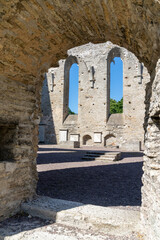 Sticker - detail view of the ruins of the Saint Brigitta Convent in Pirita near Tallinn