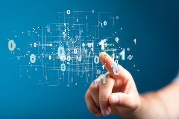 Wall Mural - technology background. big data concept