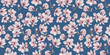 Seamless vector vintage floral pattern for gift wrap, fabric, cover and interior design with flowers.  Magnolia flowers and leaves