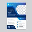 © Cretovi - Modern corporate  flyer design template with creative shapes vector
