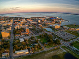 Fototapeta  - Aerial View of Pensacola Florida during Sunset