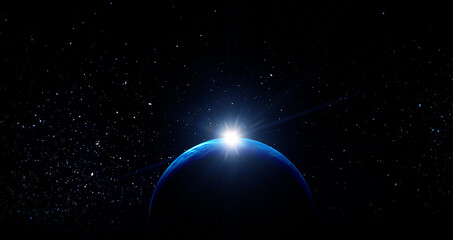 image of planet in outer space.