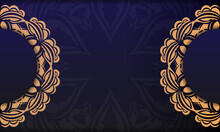 Invitation Card Design With Luxurious Ornaments. Purple Vector Background With Greek Luxury Ornaments And Place For Your Design.