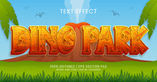 Dino Park Text, Editable Text Effect Style Template