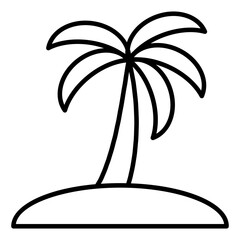 Poster - Vector design icon of beach tree

