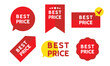 © form and form  - Best price signs guarantee label set. Vector isolated illustration