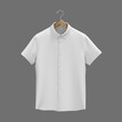 Short-sleeve collared shirt outfit for the office. 3d rendering, 3d illustration