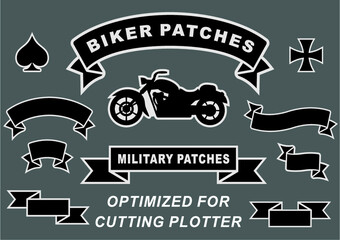 biker and military blank patches