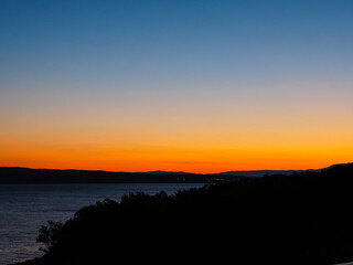 Canvas Print - Sunset in Croatia Beach Novi Vinodolski