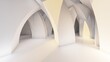 © Annuitti - Abstract architecture background white arched interior 3d render