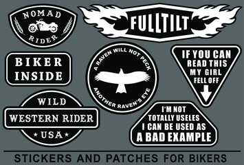 stickers and patches for bikers
