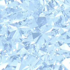 Wall Mural - Beautiful 3D Rendered Shiny Diamond in Brilliant Cut on White Background, Crystal Background