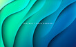 © Fajar - Blue and green gradient background dynamic wavy light and shadow