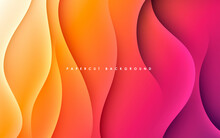 Purple And Orange Gradient Background Dynamic Wavy Light And Shadow