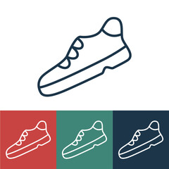 Wall Mural - Color vector icon with sneaker