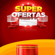 Super Offers Promotion Label Post.The name Super Ofertas means Super Offers in Portuguese.