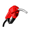 Red Fuel Pump Isolated. Fuel Station Pump