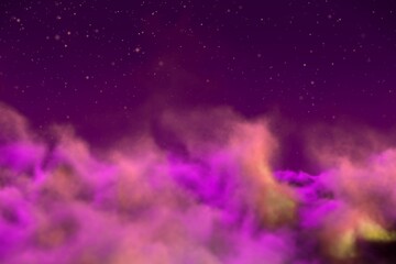 Wall Mural - Abstract background design illustration of cosmic sky concept with lights bokeh effect you can use for decoration purposes