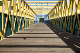 Fototapeta Perspektywa 3d -  Irene Hixon Whitney Bridge pedestrian bridge in Near the Walker Art Center Minneapolis, MN 