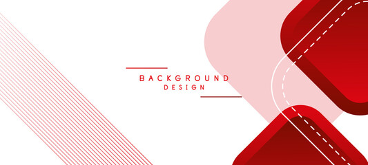 Sticker - Modern red squares design background. Can be use for business corporate presentation background and futuristic technology concept.