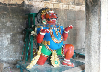 Statue of Bhairava at Brihadeeswara Temple, Thanjavur, India