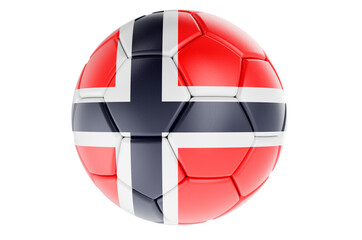 Wall Mural - Soccer ball or football ball with Norwegian flag, 3D rendering