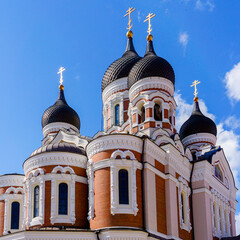 Canvas Print - the Alexander Nevsky Cathedral in the heart of the old town of Tallinn