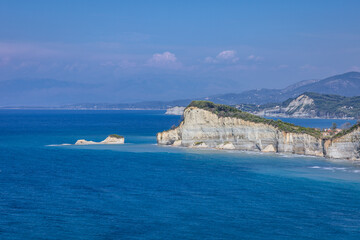 Sticker - Aerial view of Cape Drastis at the northwest tip of Greek Island of Corfu