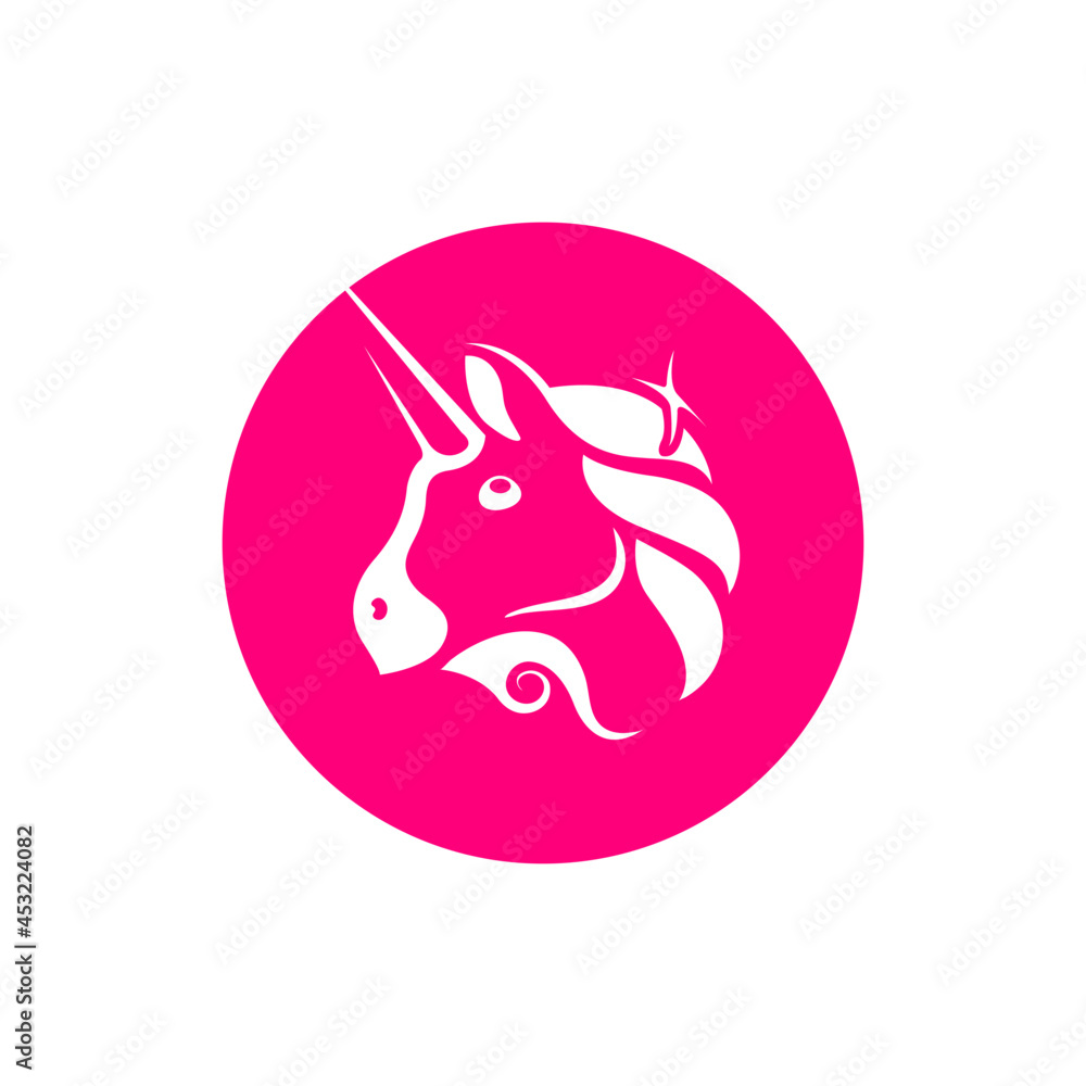 Uniswap coin (UNI) cryptocurrency icon isolated on white background.  Digital currency. Stock Vector | Adobe Stock