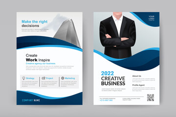Vector template design for Brochure, AnnualReport, Magazine, Portfolio, Flyer, infographic, Vector flyer layout with elements for magazine, cover, poster design size A4, Front and back