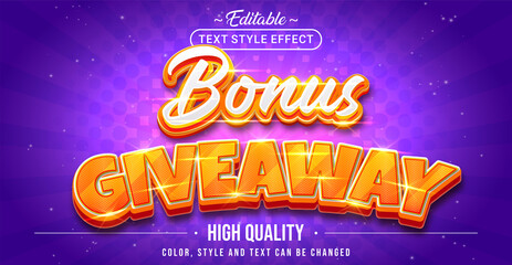 Aufkleber - Editable text style effect - Bonus Giveaway text style theme.