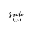 Smile Hand Lettered Quotes, Vector Rough Textured Hand Lettering, Modern Calligraphy, Positive Inspirational Design Element, Artistic Ink Lettering