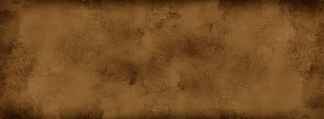 Wall Mural - brown background with grunge texture, watercolor painted mottled brown background with vintage marbl
