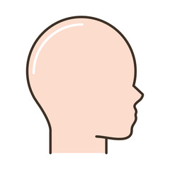 Sticker - profile man head