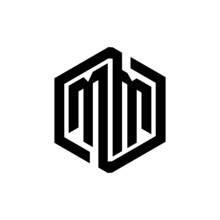 MM Letter Logo Design With White Background In Illustrator, Vector Logo Modern Alphabet Font Overlap Style. Calligraphy Designs For Logo, Poster, Invitation, Etc.