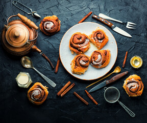 Poster - Cinnabons,bun with cinnamon