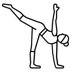 Wall Mural - yoga pose icon