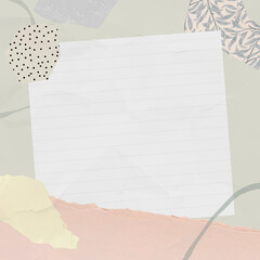 Wall Mural - blank gray note template