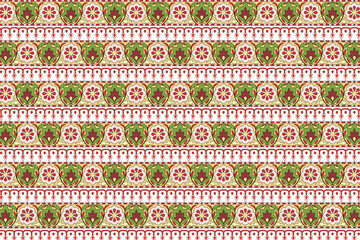 Wall Mural - Indian floral seamless pattern background