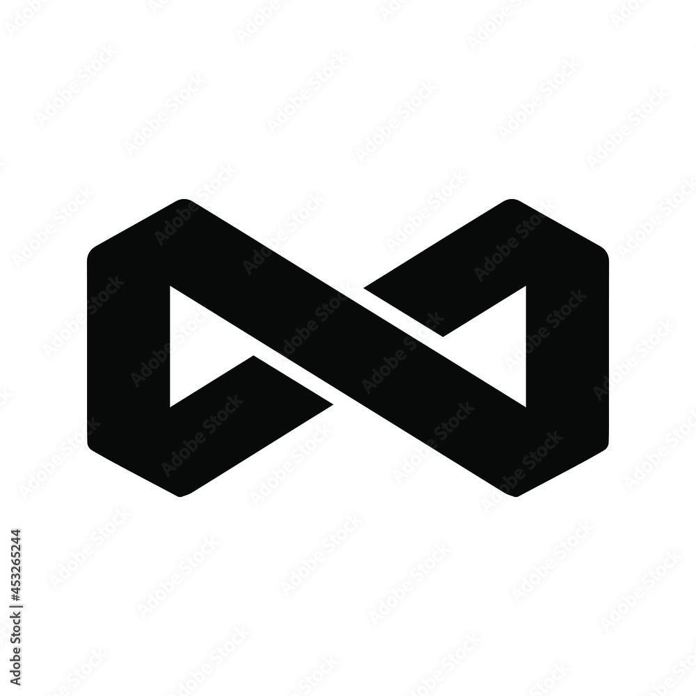 Infinity icon vector set. Mobius loop shape illustration sign ...