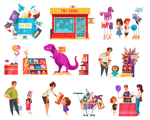 Sticker - Toys Shop Cartoon Set