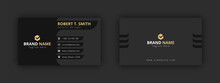Modern / Black / Gold / Clean Business Card, Visiting Card Template