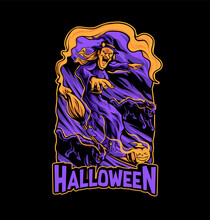 Halloween. Vector T-shirt Template. Halloween T-shirt Template
