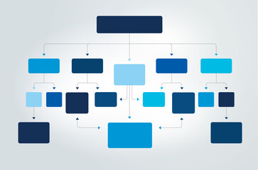 Infographics flowchart. Colored shadows scheme.