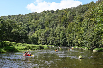 Poster - Belgique Wallonie Ardennes Semois Gaume Kayak eau riviere environnement