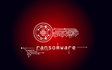 Wall Mural - Key for encrypt a ransomware computer virus