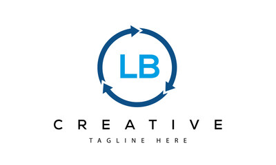 LB creative circle frame Letter logo design vector